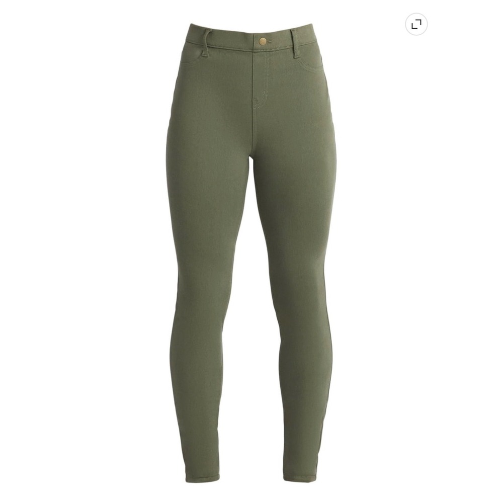 Time and Tru Womens Olive Green High Rise Skinny Jeggings Size M 8-10
